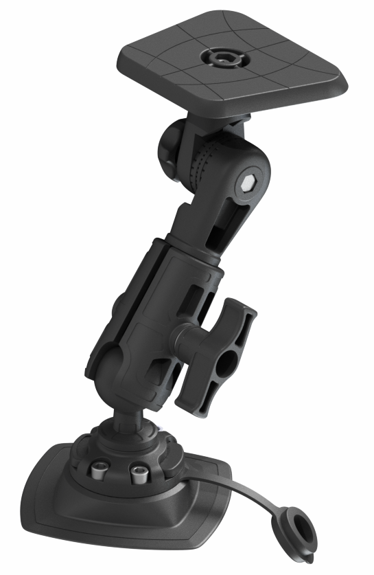 Платформа для eхолотів до 7″ з кульовим з'єднанням та набором для монтажу на човні ПВХ SLr223 чорний BORIKA FASTen, фото 1