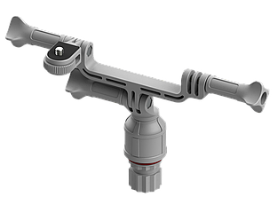 Тримач для екшн-камер з додатковим кріпленням для підсвітки Ng001 сірий BORIKA FASTen (01.05.001.01.02)