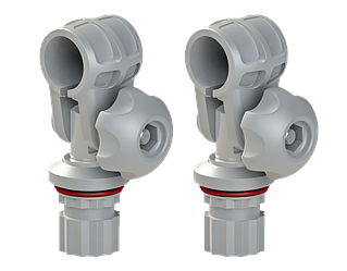 Комплект хомутів / уключин для труб та весел Ø 22 мм, 2 шт. Tc022-2 сірий BORIKA FASTen (01.15.001.03.02)