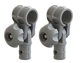 Комплект тентових нахильних з'єднань для труб Ø 22 мм і 32 мм, 2 шт. Tf022-2 сірий BORIKA FASTen (01.15.001.05.02)