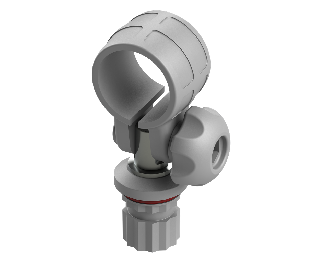 Хомут з армованим адаптером (підсилена уключина) для труб і весел Ø 32 мм Rl032 сірий BORIKA FASTen (01.15.002.02.02), фото 1