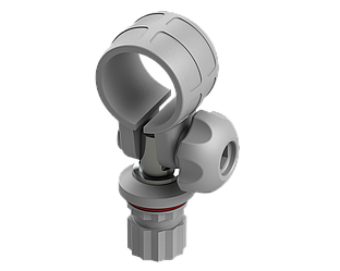 Хомут з армованим адаптером (підсилена уключина) для труб і весел Ø 32 мм Rl032 сірий BORIKA FASTen (01.15.002.02.02)