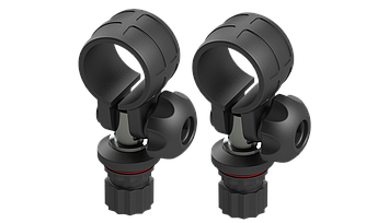 Комплект хомутів з армованим адаптером (підсилені уключини) для труб і весел Ø 32 мм, 2 шт. Rl032-2 чорний BORIKA FASTen