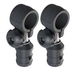 Комплект армованих тентових нахильних з'єднань для труб Ø 22 мм і 32 мм, 2 шт. Tf032-2 чорний BORIKA FASTen (01.15.002.05.01)