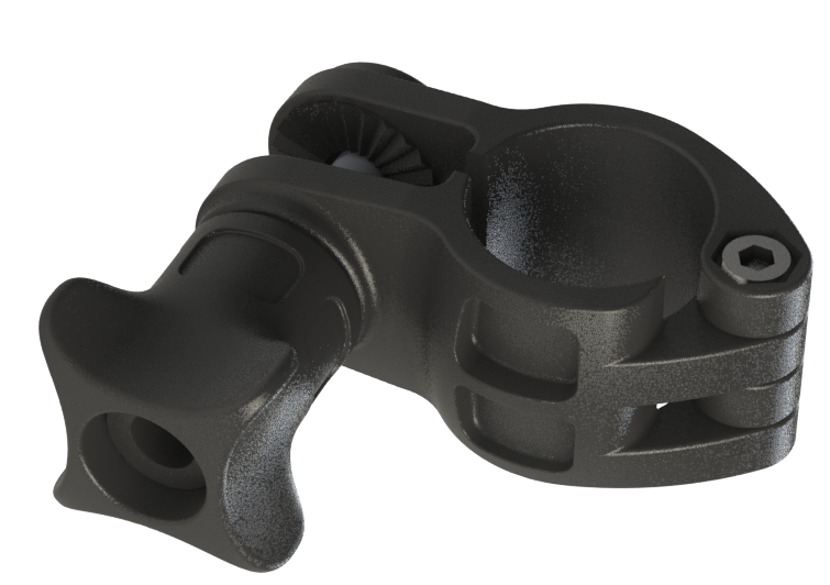 Двоелементний хомут для труб Ø 22 мм Rn020 чорний BORIKA FASTen (01.15.004.01.01), фото 1