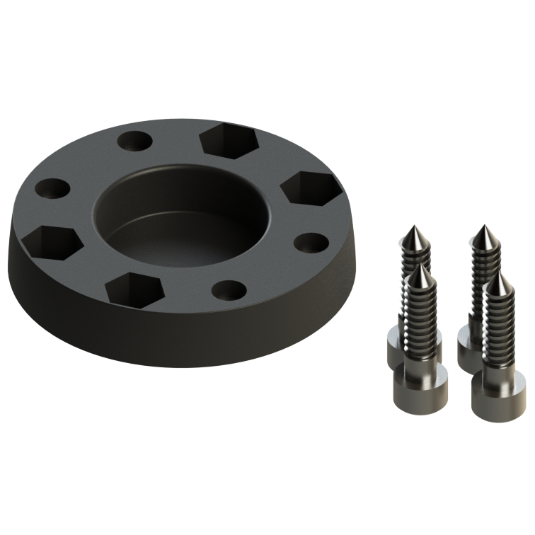 Площадка для монтажу замка моделі Fs219 на твердих поверхнях Mb чорний BORIKA FASTen (01.16.002.01.01), фото 1