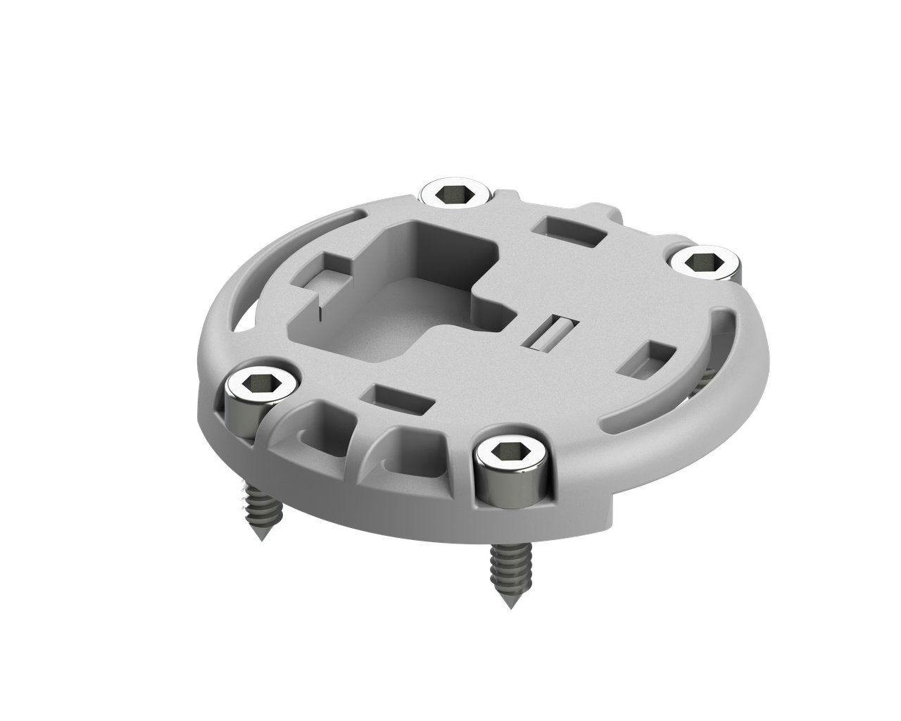 Площадка (Ø 66 мм) для монтажу замка моделі Fs218 на твердих поверхнях Mb218 сірий BORIKA FASTen (01.16.018.01.02), фото 1
