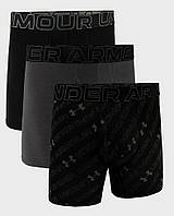 Труси UA M Perf Cotton Nov 6in чорний, сірий Чол SM