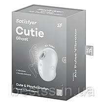 Кліторальний вібростимулятор з повітряними імпульсами Satisfyer Cutie Ghost White, фото 2