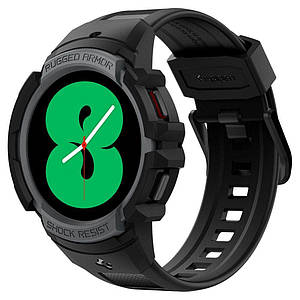 Чохол з ремінцем Spigen Rugged Armor Pro для Samsung Galaxy Watch 4/5 44mm Charcoal Grey (ACS05392)