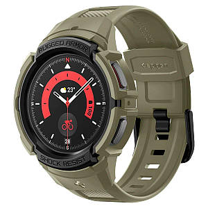 Чохол з ремінцем Spigen Rugged Armor Pro до Samsung Galaxy Watch 5 Pro 45mm Vintage Khaki (ACS05913)