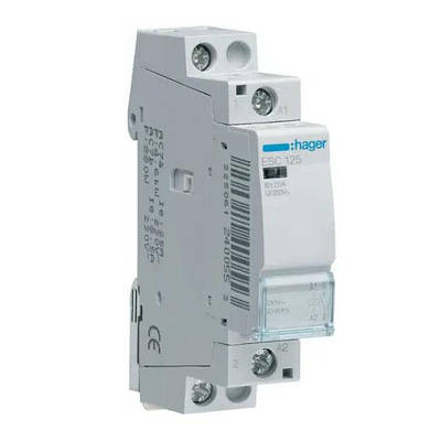 Контактор Hager, магнітний пускач ESC125, 230/25А, 1НВ, 1 модуль (керуючі контакти 230 В)