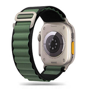 Ремінець Tech-Protect Nylon Pro до Apple Watch 3/4/5/6/SE/7/8/9/ULTRA (42/44/45/49mm) Black/Military Green