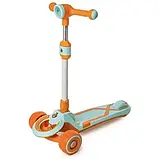 🧡Самокат трьохколісний для дітей 018, 5в1 "Smart" підсвітка та музика, знімний бортик з батьківською ручкою, фото 3