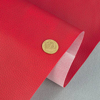 Кожвініл "DOLLARO" меблевий полу-глянец червоний, для перетяжки м'якого куточка, дивана, крісел, шир 1.35 м