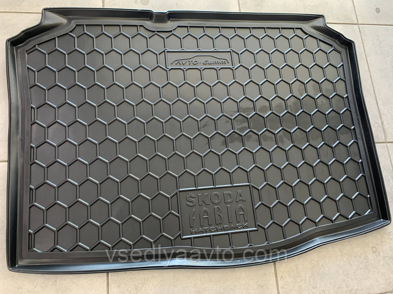 Килимок в багажник SKODA Fabia I до 2007 р. хетчбек (AVTO-GUMM) поліуретан, фото 1