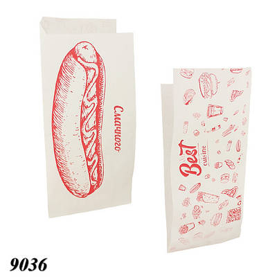 Пакет кутик паперовий білий 9х21 см 100 шт