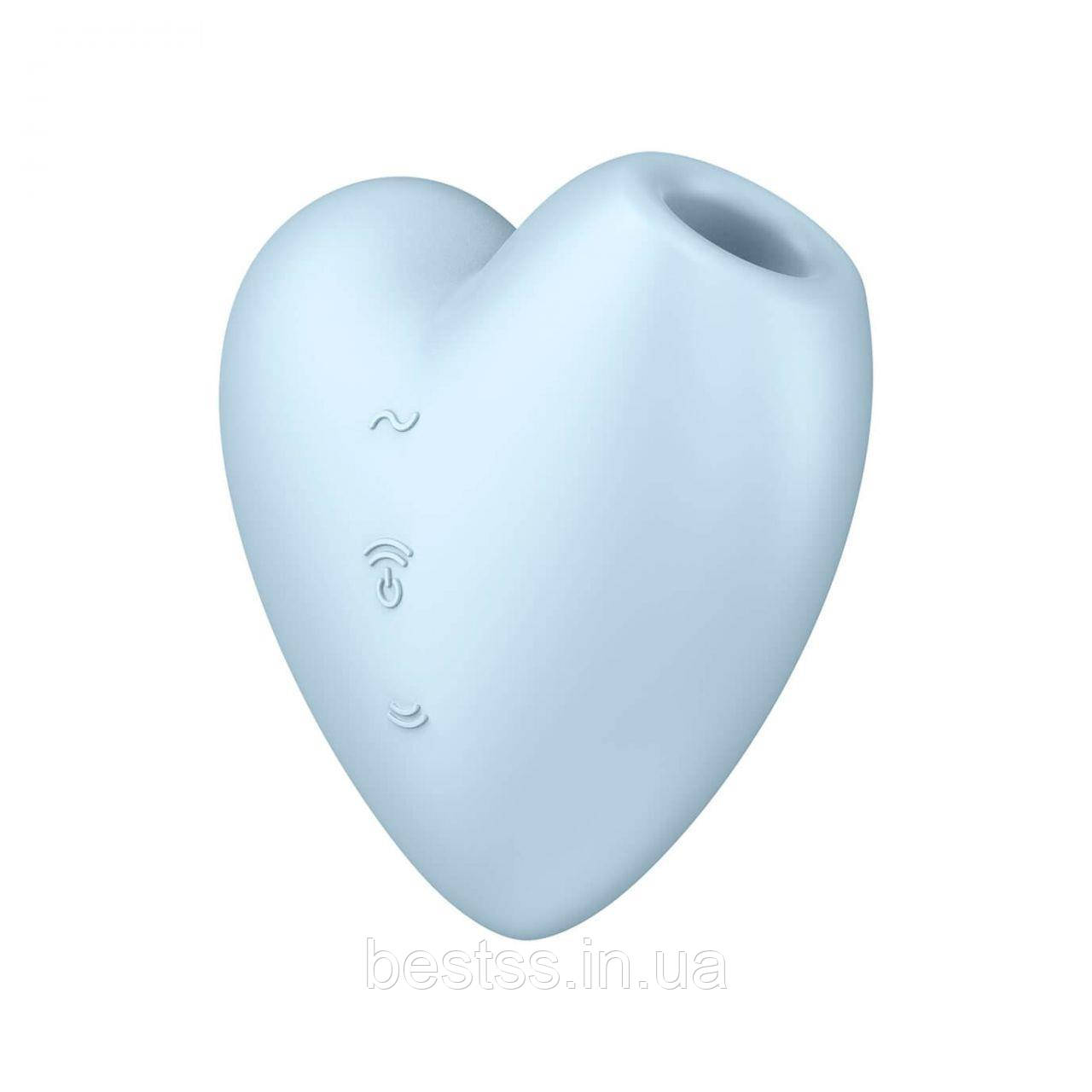 Кліторальний вібростимулятор з повітряними імпульсами Satisfyer Cutie Heart Blue