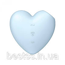 Кліторальний вібростимулятор з повітряними імпульсами Satisfyer Cutie Heart Blue, фото 5