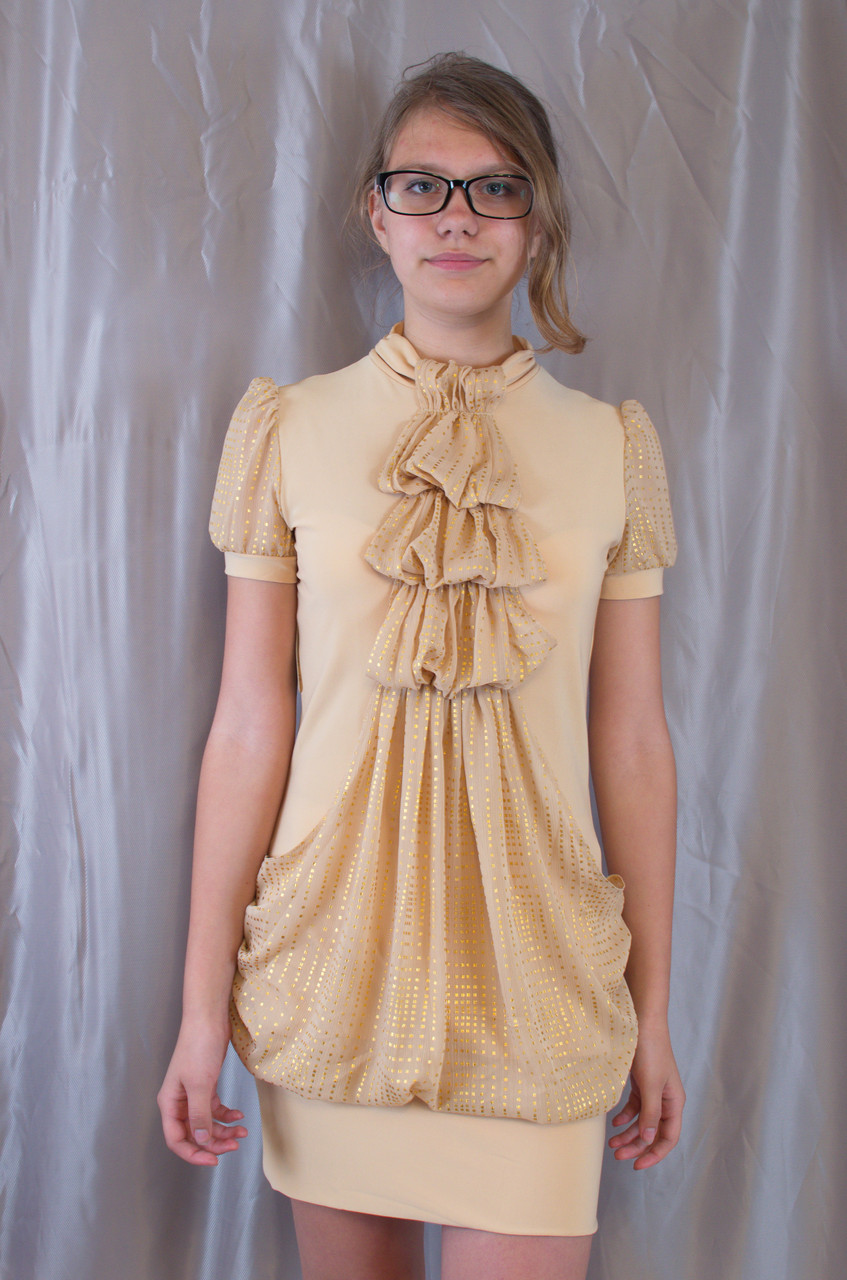 Стильное молодежное нарядное шифоновое платье - фото 1 - id-p437601765