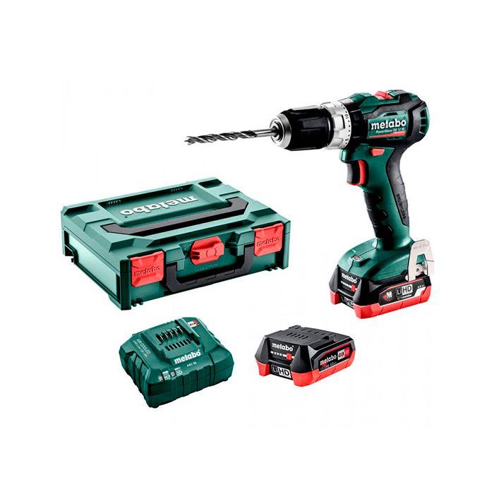 Акумуляторний ударний дриль Metabo POWERMAXX SB 12 BL, 2 акб 12 В LiHD 4.0 Ah, з/п, кейс (601077800)