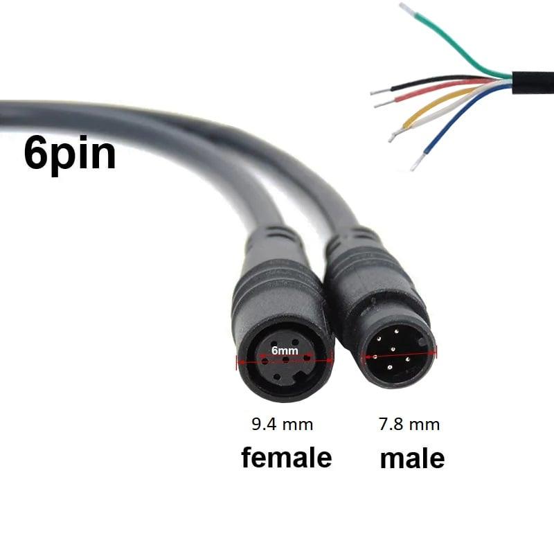 Кабелі з герметичними роз'ємом Julet 6 pin (тато+мама)