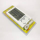 Годинник із дисплеєм температури та вологості повітря TA298, Хороша метеостанція, Кліматичний термометр DP-51, фото 4