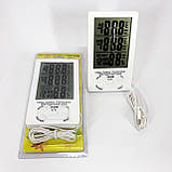 Годинник із дисплеєм температури та вологості повітря TA298, Хороша метеостанція, Кліматичний термометр DP-51, фото 3