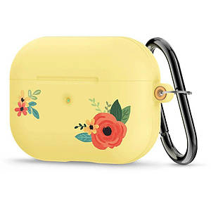 Чохол Spigen Ciel Silicone Cecile для Apple AirPods Pro 1 Orange Floral (ASD00608)