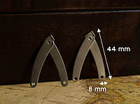 Петля скеровуюча. Колір "срібло". 44х8мм