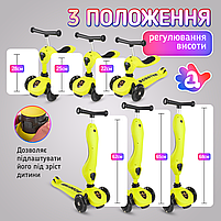 Самокат трансформер. Дитячий біговел трансформер 3 в 1 A1 Scooter Сірий, фото 4
