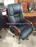 Крісло керівника Спрінгс (преміум) шкіра чорне, фото 2