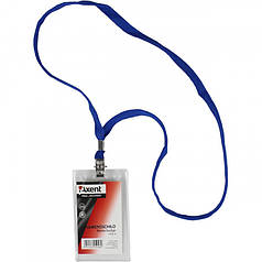 Бейдж вертикальний Axent прозор.на шнурку 4506-А