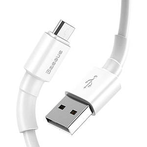 Дата-кабель Baseus Mini White Micro USB 1m White (CAMSW-02)
