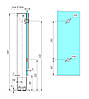 ODF-02-34-01-H500 Стійка для скляної огорожі з притискною пластиною Н500, матова, фото 9