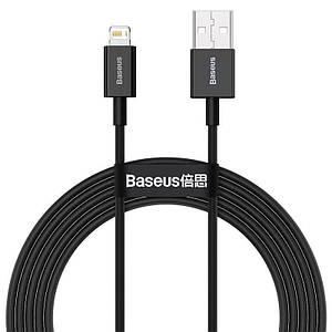 Дата-кабель Baseus Superior Series Fast Charging 2.4 A USB to Lightning 2m Black (CALYS-C01)