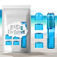 Клиторальный вибратор с 4 сменными насадками синий "The Ultimate Mini-Massager" Chisa