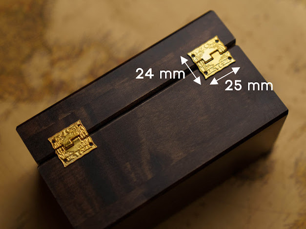 Петля декоративна. Колір "золото". 25х24мм, фото 1