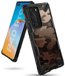 Чохол Ringke Fusion X Design для Huawei P40 Pro Camo Black (XDSG0032)
