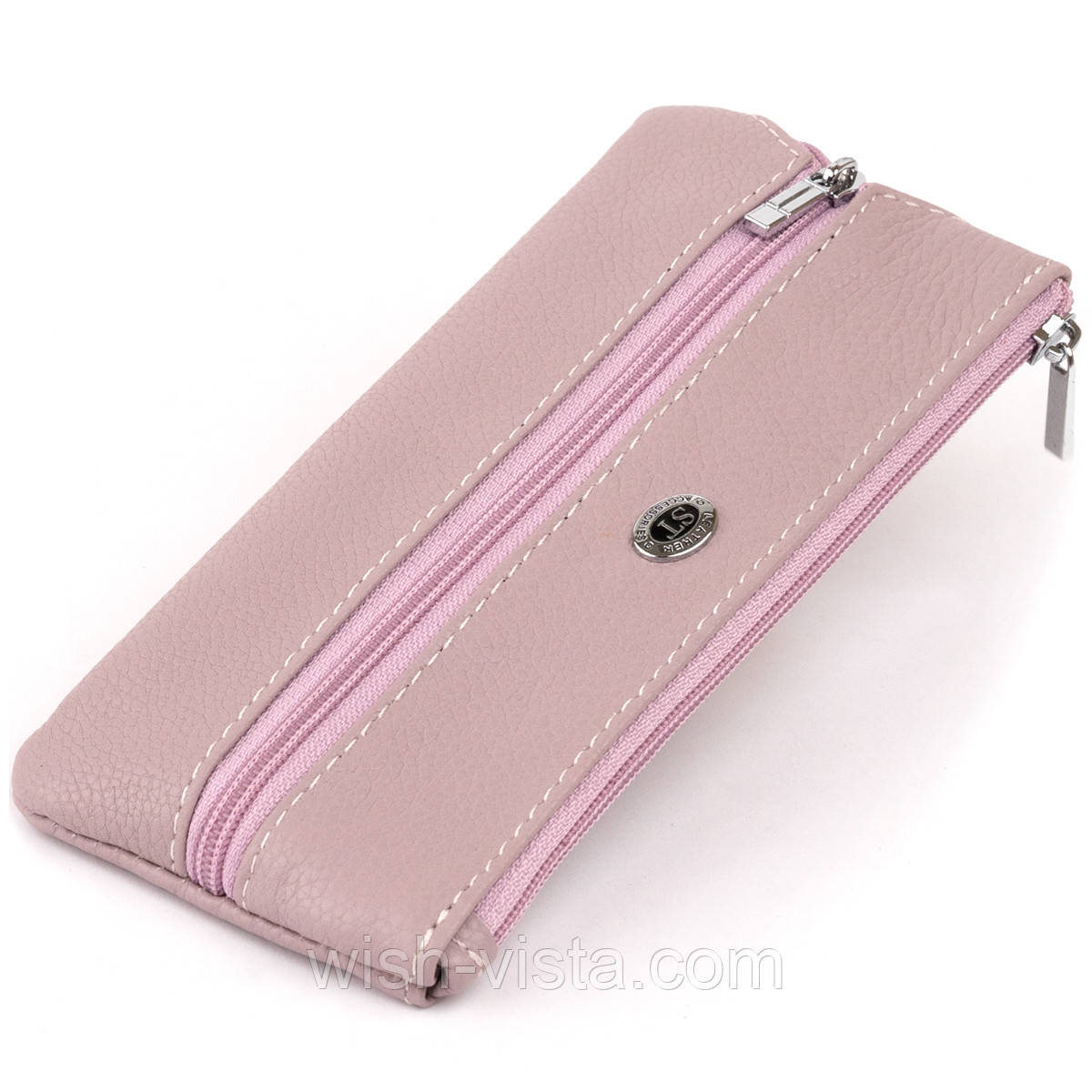 Ключниця-гаманець з кишенькою унісекс ST Leather 19350 Лілова 15,5х7х0,5 см, фото 1