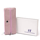 Ключниця-гаманець з кишенькою унісекс ST Leather 19350 Лілова 15,5х7х0,5 см, фото 5