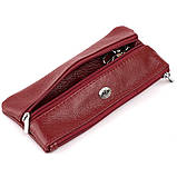 Ключниця-гаманець з кишенькою жіноча ST Leather 19352 Бордова 15,5х7х0,5 см, фото 4