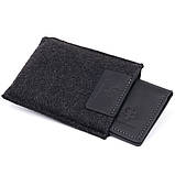 Візитниця з обкладинкою для ID-паспорта з натуральної шкіри GRANDE PELLE 11290 Чорна 9,7х7х0,5 см, фото 2