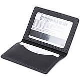 Візитниця з обкладинкою для ID-паспорта з натуральної шкіри GRANDE PELLE 11290 Чорна 9,7х7х0,5 см, фото 4