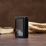 Візитниця з обкладинкою для ID-паспорта з натуральної шкіри GRANDE PELLE 11290 Чорна 9,7х7х0,5 см, фото 6