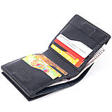 Портмоне вертикальне глянсове з накладною монетницею GRANDE PELLE 11332 Синє 9,5х10х2, фото 4