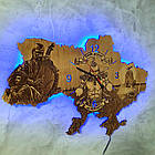 Дерев`янний настінний годинник з підсвіткою "Козак", фото 3