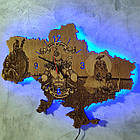 Дерев`янний настінний годинник з підсвіткою "Козак", фото 6