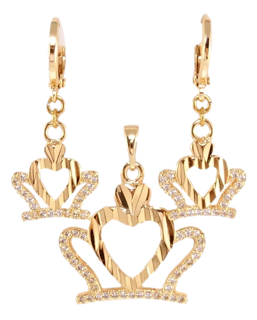 Набір Xuping M&L Колір 18K Сережки Кулон "Корона", фото 1