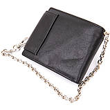 Портмоне з ланцюжком Vintage 20424 Чорне 11х9х1, фото 2
